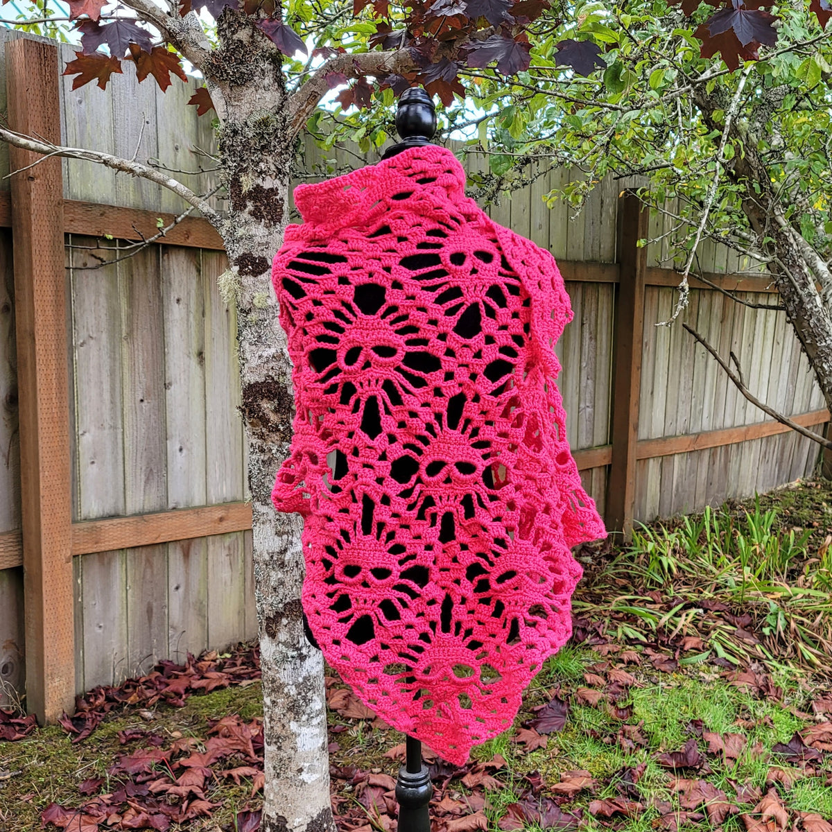 Oddly Hooked Artisan Made Crochet Hats Skull Granny Square Pink Ivory Festival Bucket Hat, Crochet, Pink and White Bucket Hat, Spiral  main image 2