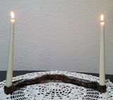 Aquamarine River Driftwood Copper Candle Holder