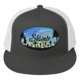 Slainte Mushroom Village Watercolor Painting Trucker Cap