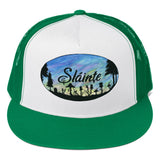 Slainte Mushroom Village Watercolor Painting Trucker Cap