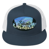 Slainte Mushroom Village Watercolor Painting Trucker Cap