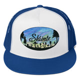 Slainte Mushroom Village Watercolor Painting Trucker Cap