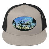 Slainte Mushroom Village Watercolor Painting Trucker Cap