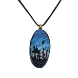 First Light Hand Painted Wood Pendant