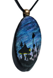 First Light Hand Painted Wood Pendant