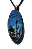 First Light Hand Painted Wood Pendant