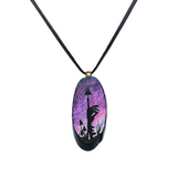 Further Use Hand Painted Wood Pendant