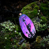 Further Use Hand Painted Wood Pendant