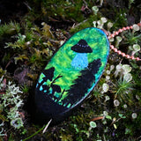 Take Me Home Hand Painted Wood Pendant
