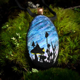 First Light Hand Painted Wood Pendant
