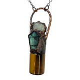 Labradorite with Moroccan Cluster 2 ml Aromatherapy Bottle Pendant