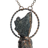 Black Kyanite Fan 3 ml Aromatherapy Rollerball Bottle Pendant