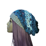 Crochet Skull Beanie - Shades of the Sea