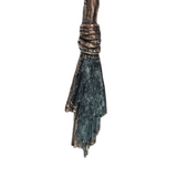 Broom Pendant with Black Kyanite Fan, Tangerine Quartz and Amethyst