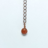 Broom Pendant with Black Kyanite Fan, Tangerine Quartz and Amethyst
