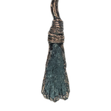 Broom Pendant with Black Kyanite Fan and Garden Quartz Point