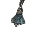 Broom Pendant with Black Kyanite Fan and Garden Quartz Point