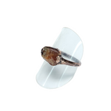 Raw Hessonite Garnet Ring Size 8 1/4