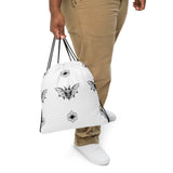 Whispering Wings Bat Drawstring bag - Block