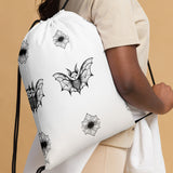 Whispering Wings Bat Drawstring bag - Block