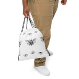 Whispering Wings Bat Drawstring bag - Brick