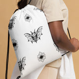 Whispering Wings Bat Drawstring bag - Half Drop
