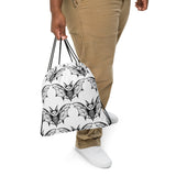 Whispering Wings Single Bat Drawstring bag