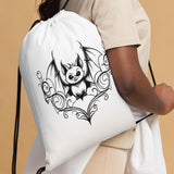 Filigree Cheeky Bat Drawstring bag