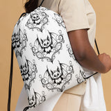 Filigree Cheeky Bat Drawstring bag