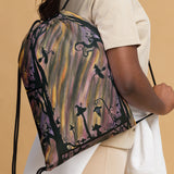 The Transition Hour Watercolor Drawstring bag