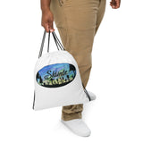 Slainte Mushroom Village Watercolor Painting Drawstring bag