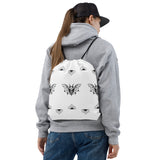 Whispering Wings Bat Drawstring bag - Brick