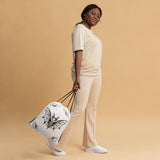 Whispering Wings Filigree Bat Drawstring bag