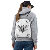 Whispering Wings Filigree Bat Drawstring bag