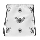 Whispering Wings Bat Drawstring bag - Half Drop