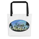 Slainte Mushroom Village Watercolor Painting Tote bag