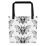 Whispering Wings Filigree Bat Tote bag half drop pattern