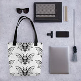 Whispering Wings Filigree Bat Tote bag half drop pattern
