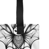 Whispering Wings Filigree Bat Tote bag brick pattern