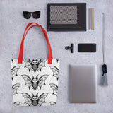 Whispering Wings Filigree Bat Tote bag half drop pattern