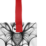 Whispering Wings Filigree Bat Tote bag brick pattern