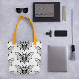 Whispering Wings Filigree Bat Tote bag half drop pattern