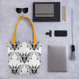 Whispering Wings Filigree Bat Tote bag brick pattern