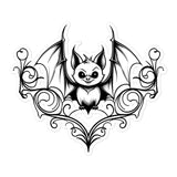 Filigree Cheeky Bat Bubble-free stickers