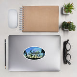 Slainte Mushroom Village Watercolor Painting Bubble-free stickers