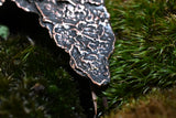 Apple Tree Bark Copper Pendant with Rose Quartz and Lab Created Ruby