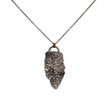Apple Tree Bark Copper Pendant with Raw Oregon Sunstone