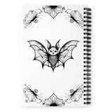 Whispering Wings Bat in Frame Spiral notebook