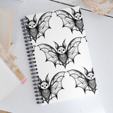 Whispering Wings Filigree Bat Spiral notebook brick pattern
