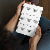 Whispering Wings Bat Spiral notebook - Brick